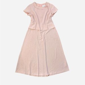 Danny And Nicole Pink Peplum Dress